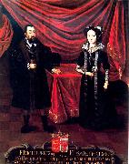 unknow artist Eric I, Duke of Brunswick-Luneburg, with his second wife, Elizabeth of Brandenburg, around 1530 oil painting reproduction